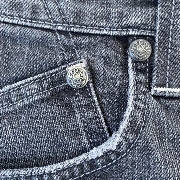 Rock & Republic Taylor Bootcut Jeans Size 34 Skull details faded black - Picture 12 of 16